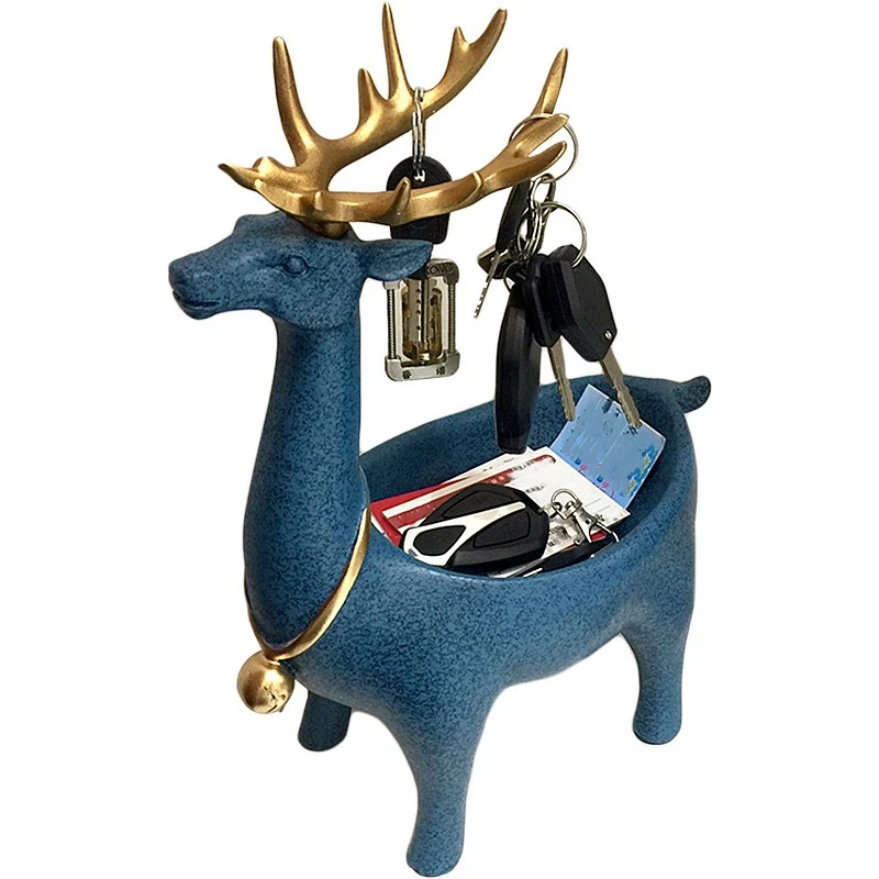 

Lucky Deer Creative European Home TV Cabinet Living Room Decorations Ornaments Storage Box American Porch Moved to New Home Gift