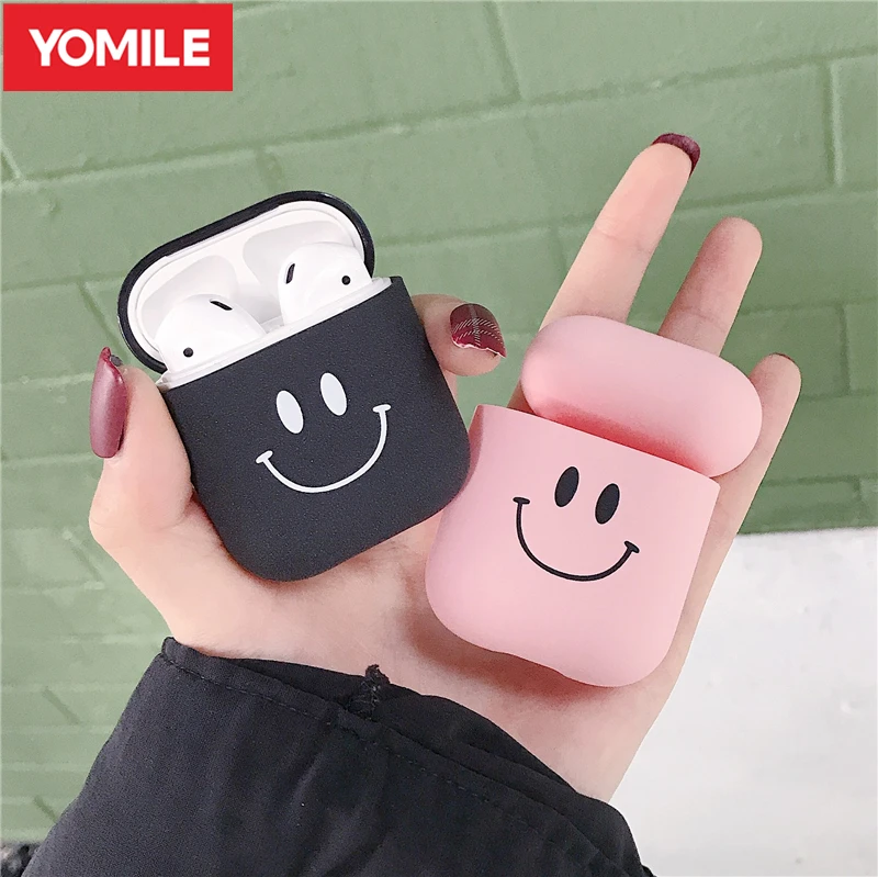 Новый милый мультяшный чехол для наушников Apple AirPods 1 2 Чехол Air Pods Матовый Жесткий