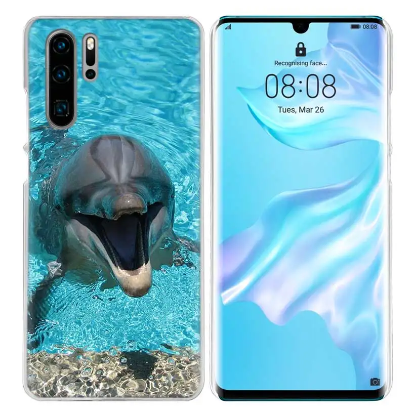 Жесткий чехол для huawei P30 P20 P10 mate 30 20 10 Nova 5 5i Pro Lite P Smart Z Plus Океан Дельфин танец и прыжки - Цвет: 10