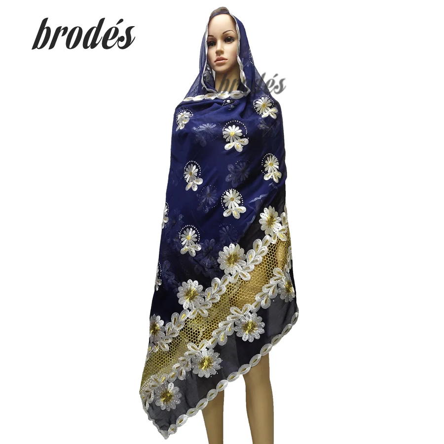 Африканский женский хлопковый шарф emrbodery мусульманские женские шарфы для шалей - Цвет: LH094-2