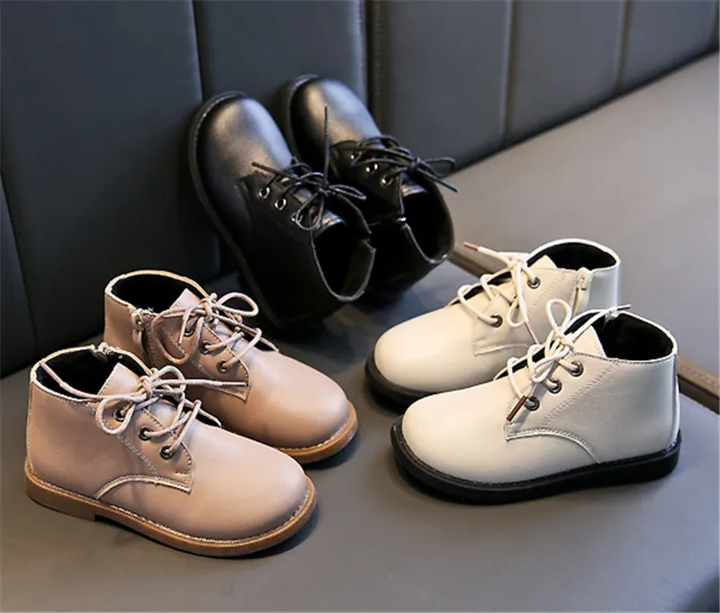 Сапоги для маленьких девочек; botte enfant fille; зимние Ботинки Martin из искусственной кожи; ботинки для маленьких девочек; размеры 21-30