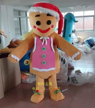 Große förderung Lebkuchen Mann Maskottchen Kostüm Charakter Phantasie Kleid Weihnachten Carvinal Cartoon Erwachsene Größe Maskottchen