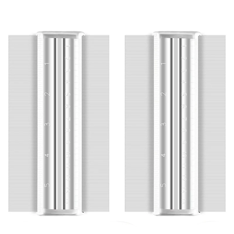 2 Pieces 6 Inch Contour Gauge Profile Gauge Contour Duplicator Gauge Stainless Steel Multi-Functional Contour Gauge for Tiling