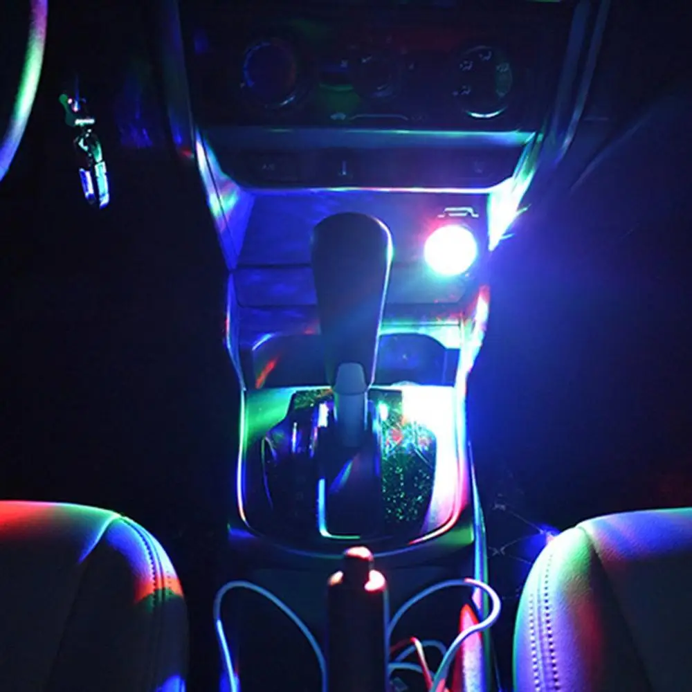 LED USB Mini Voice Activated Crystal Magic Ball Led Stage Disco Ball Projector Party Lights Flash DJ Lights
