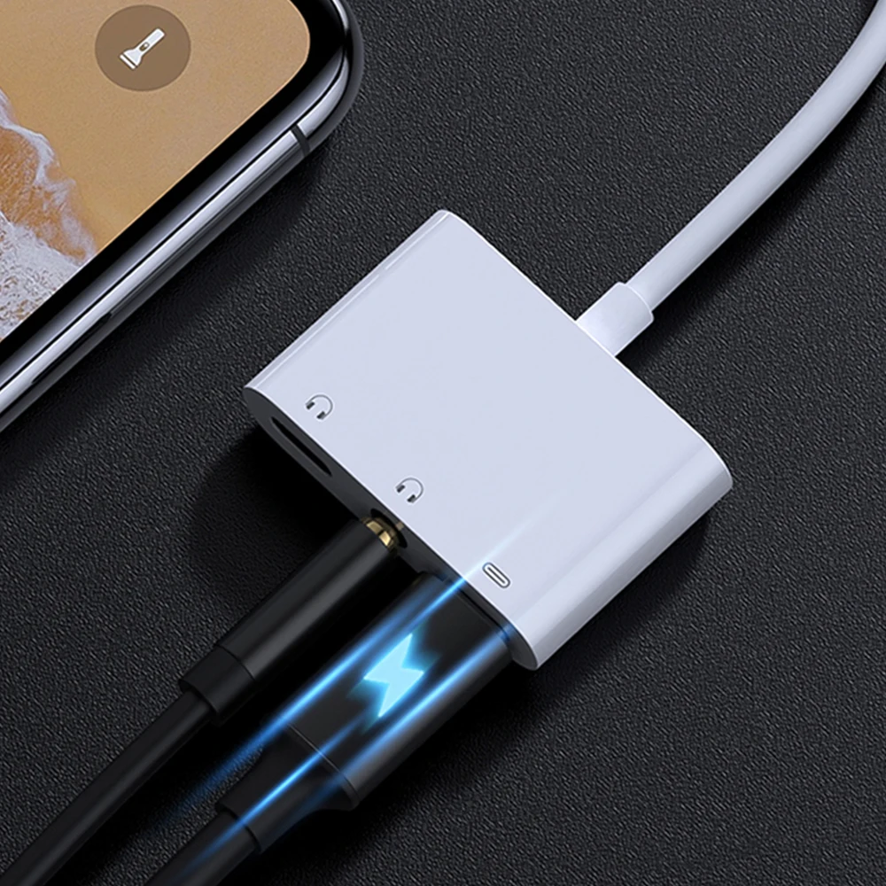 3 5mm Headphone Jack Adapter for Apple iphone DC3 5 Aux lightning Audio Adapter for ipad iphone7 8 X charging Converter