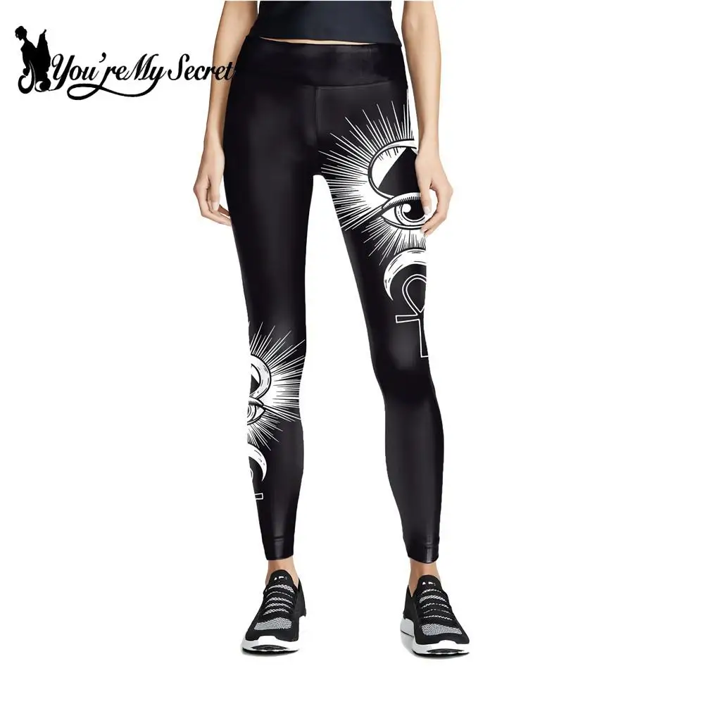 [You're My Secret] NEW Ouija Leggings Women Satan Devil Black Pants Baphomet Dark Gothic Leggins Lucifer Fitness Workout Legins fishnet leggings Leggings