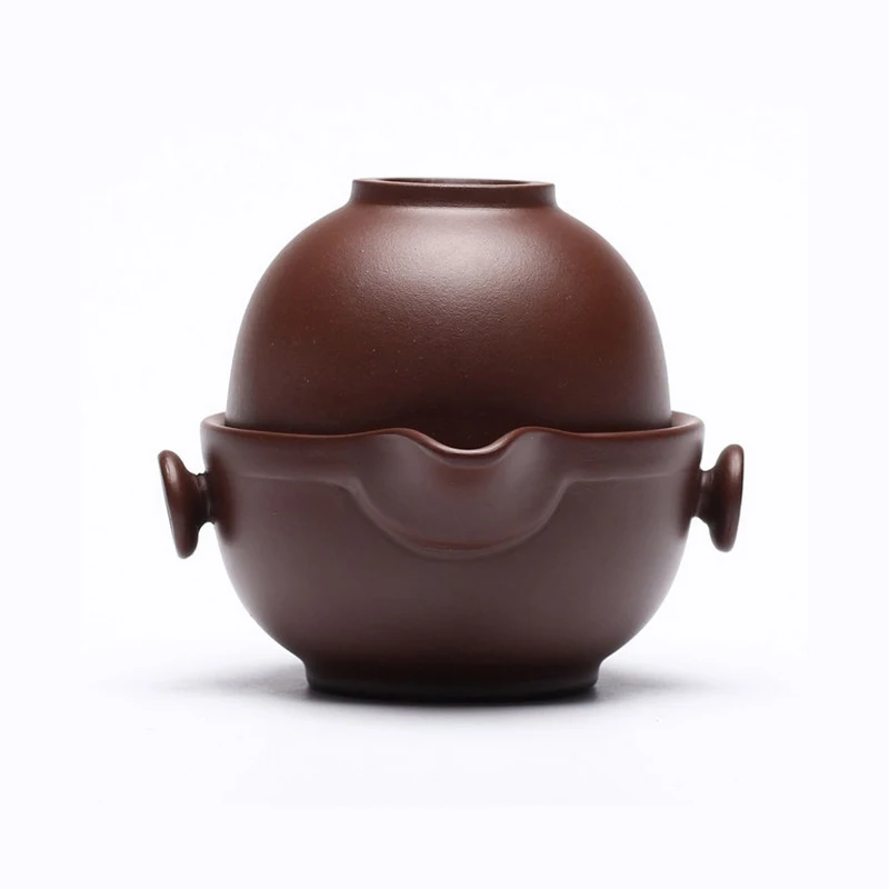 Tanie Podróżny zestaw do herbaty Yixing purpurowa glina czajniczek Quik garnki 1 garnek 1 kubek Teaware chiński napój Gongfu czajniki