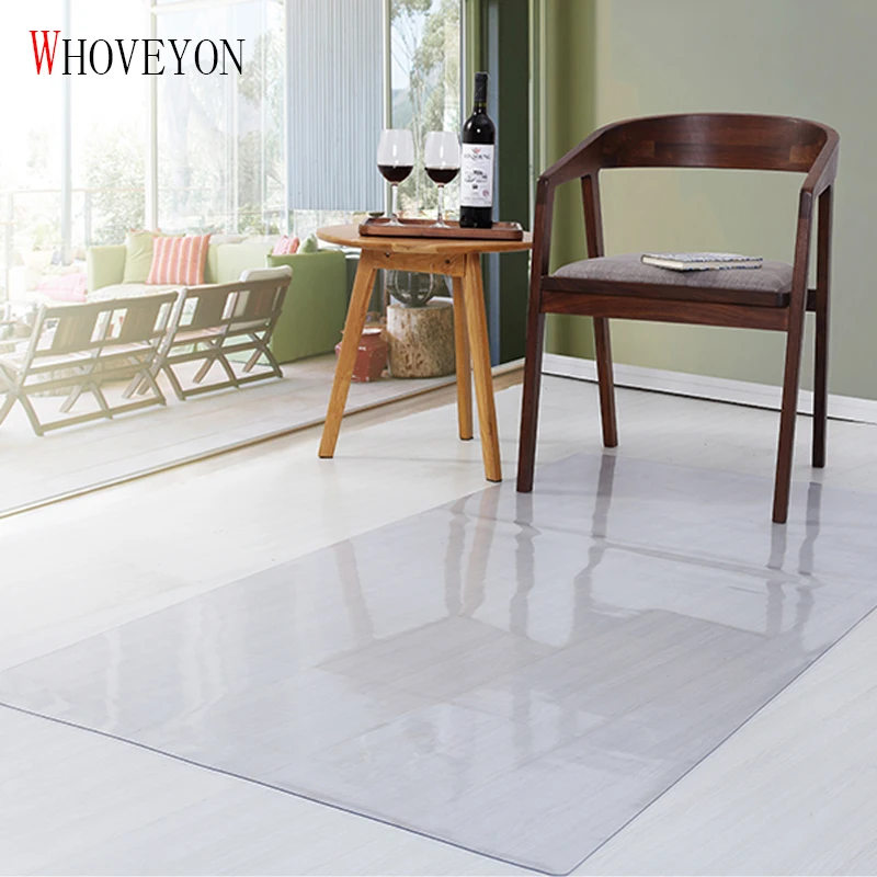 Polymères de sol en PVC créatifs, tapis transparents, tapis de protection  de sol en bois, tapis de chaise, tapis de sol imperméables, décor lea,  1.0mm - AliExpress