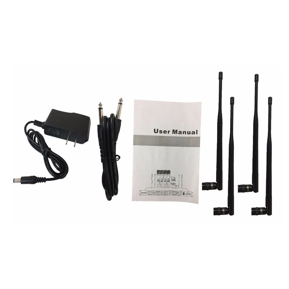 pro dj stage microphone 4channel wireless mic system
