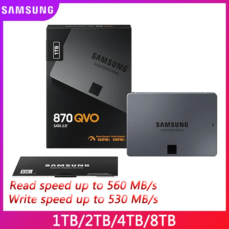 Liberty Samsung 870 Qvo Sata Iii 2.5 Pouces Ssd Da 1 A 2 A 4 A Hdd Mlc Intégré Sata3 Disque Pdc À Semi-Conduttori