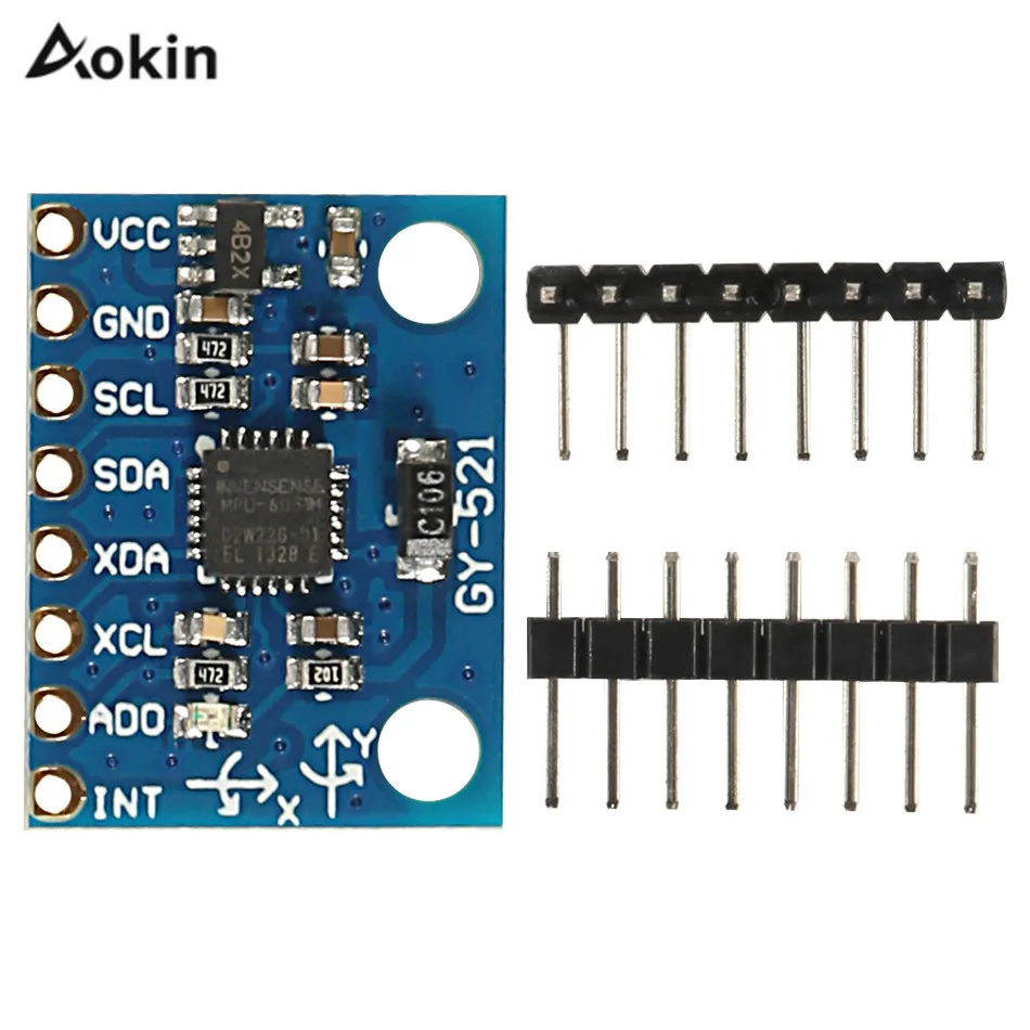 

MPU-6050 MPU6050 GY-521 GY521 GY 521 MPU 6050 Module Sensors+ 3 Axis Analog Gyro Sensors Accelerometer diy Kit for arduino Kit