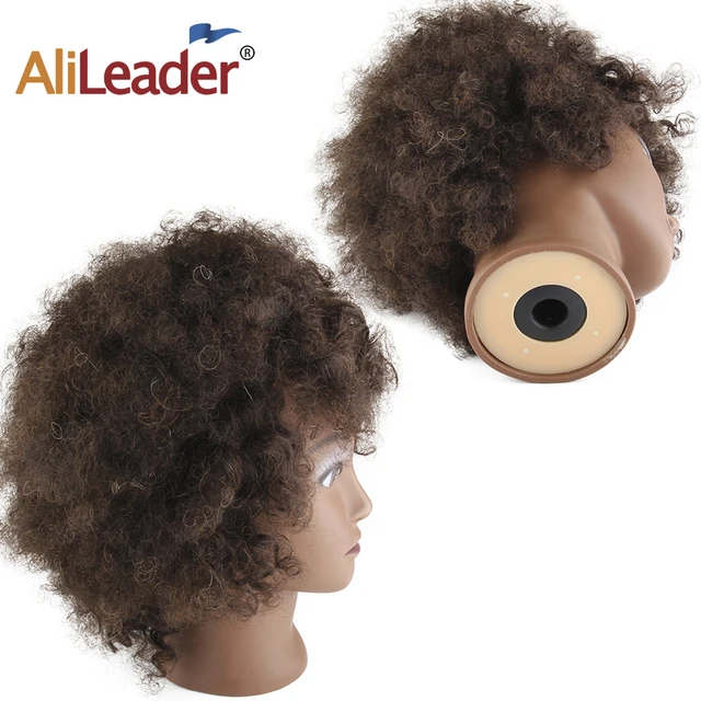 Afro Human Hair Mannequin Head Training  Afro Mannequin Heads Braiding -  Afro - Aliexpress