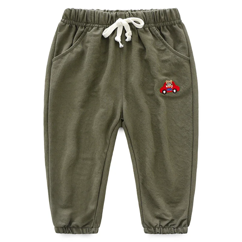 Summer Korean-style Boutique Childrenswear BOY'S Children Embroidery Cartoon Anti-mosquito 9 Pants Crawler