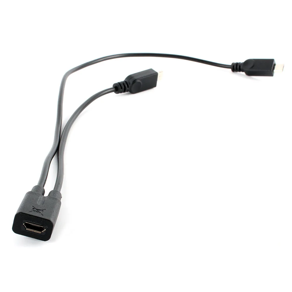 Кабель для зарядки Универсальный Micro USB 2,0 сплиттер Y 1 Женский до 2 мужской удлинитель шнур