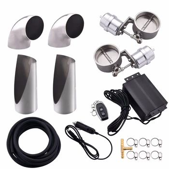 

2.5 Inch Stainless Steel Exhaust Cutout Headers Catback Downpipe Vacuum Pump Valve E-Cut Electric Control Valve Kit