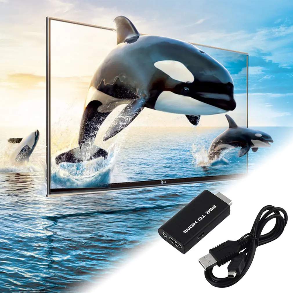 Для PS2 дисплей к HDMI кабель конвертер адаптер с аудио выход инструмент подключения HD ТВ для sony PS2 модель ПК andorid ТВ коробка