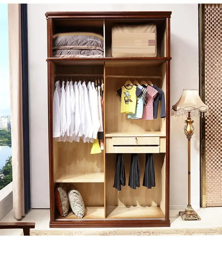 Roupa Dormitorio Kast Meuble Rangement Armario Clothing Pakaian Lemari Giyim Wooden Closet Cabinet Bedroom Furniture Wardrobe