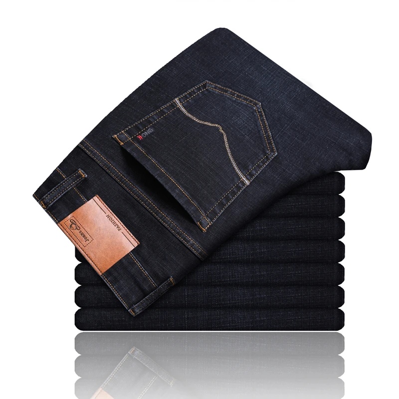 Осенние мужские повседневные джинсы, свободные, большие размеры 28-40, хлопковые, деловые, прямые, классические, синие, брендовая одежда, мужская, новая, горячая распродажа - Цвет: 8854-3