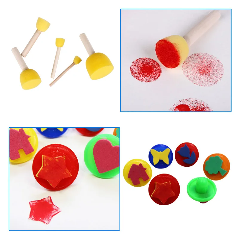 

29pcs DIY Art Tool Sets Sponge Brush Stamp Children Painting Graffiti Painting Brush Stamp Tool Sets OCT998