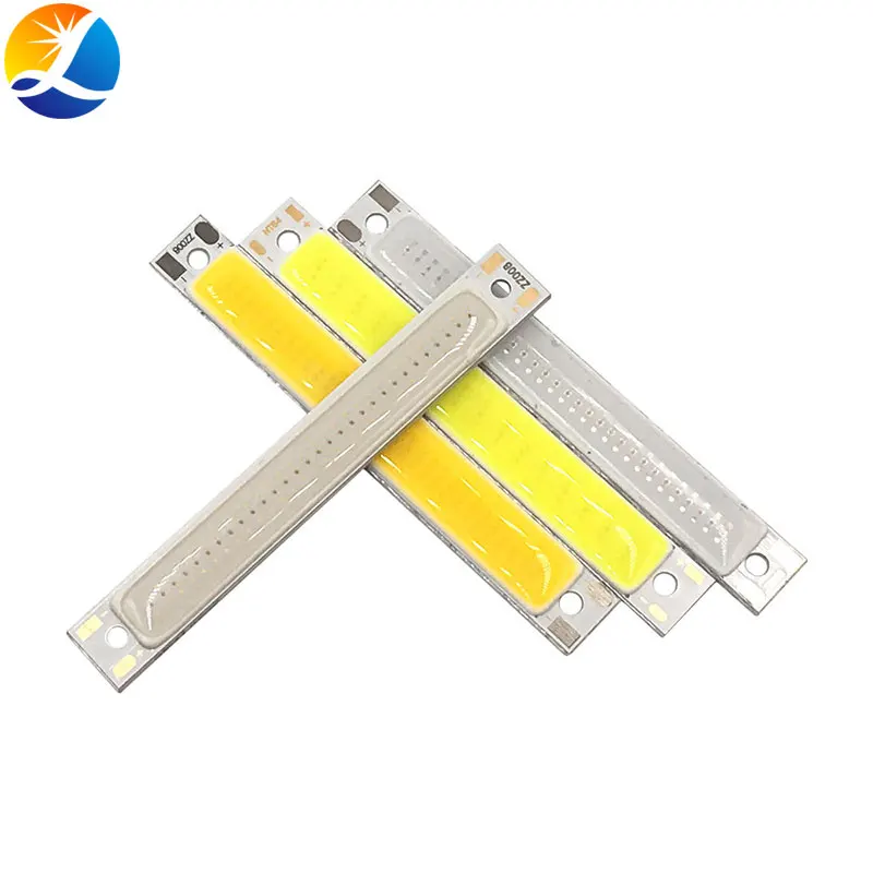 

60x8mm 2V 3V LED Bulb COB Strip 3.7V Chip On Board 60MM Warm Cold White Blue Red Color 1W 3W LED Lighting for COB Work Lamps DIY