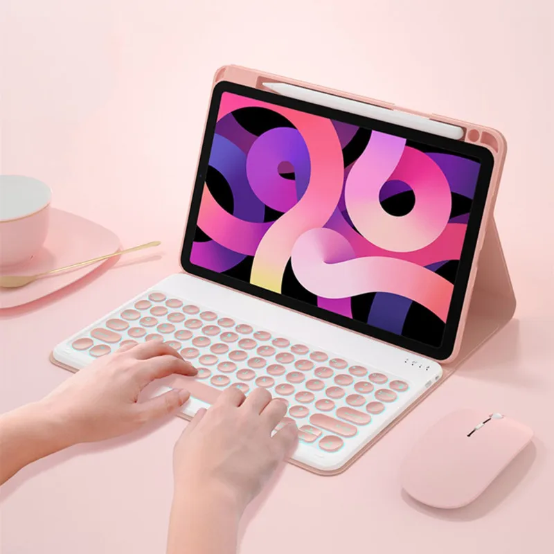 para huawei matepad caso teclado espanhol russo lápis titular capa para honor pad matepad teclado capa