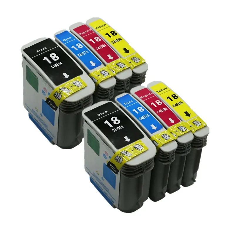 2SET 8PCS Чернильные картриджи для HP18 18 XL HP18XL 18XL C4936A Officejet Pro K5300 K5400dn K5400dtn L7380 L7580 L7590 K8600 струйный принте - Цвет: 2SET 8PCS