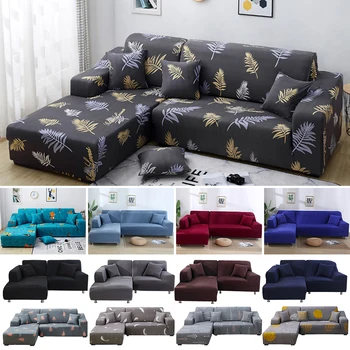 

Printed L Shaped Sofa Slipcovers Armchair Cover Geometric Cover For Corner Sofa Elasticity Sofa Chaise Cover Lounge