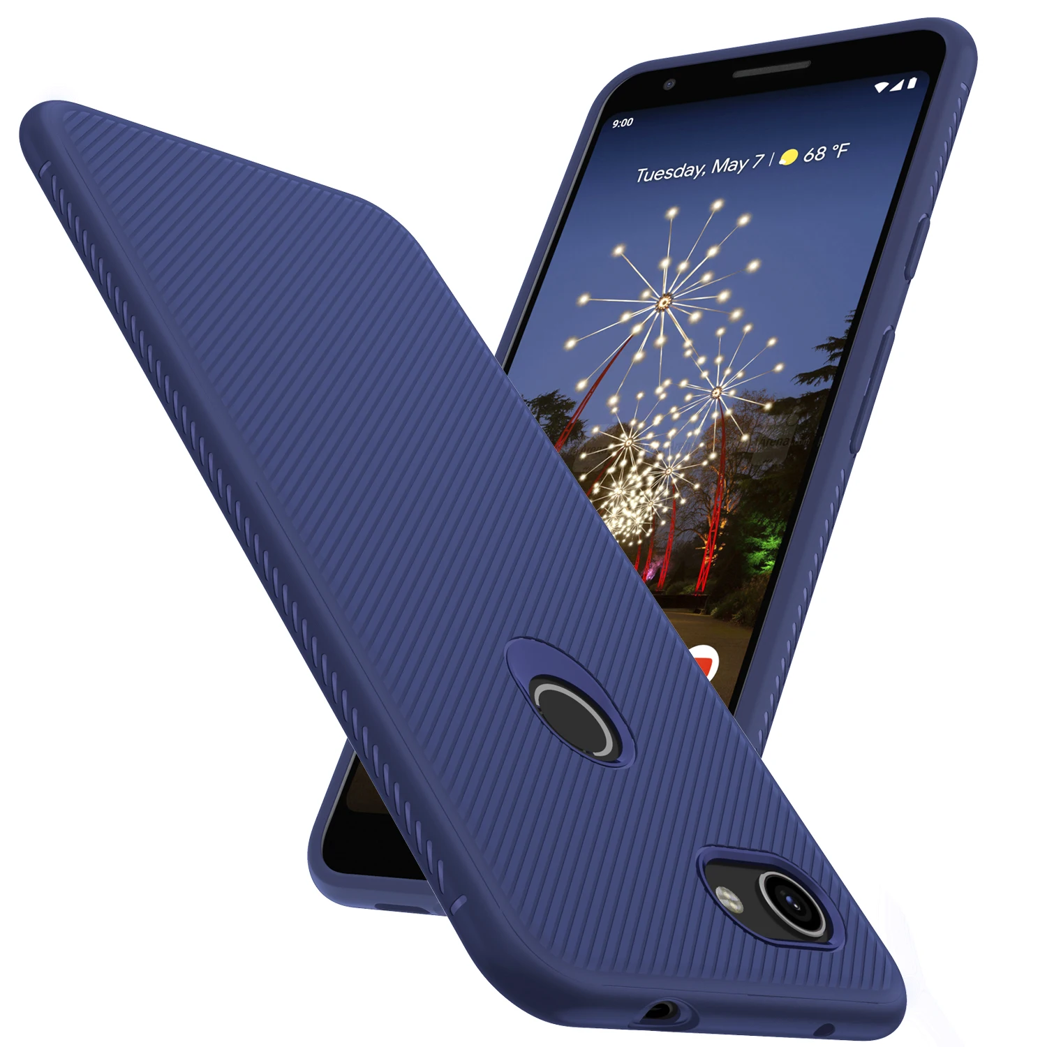 

For Google Pixel 3a Case Tweed TPU Phone Simple Solid Color Cover Drop Resistance for Google 3lite Allinclusive Protective Shell