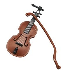 Mini violon pour maison de poupée en plastique, artisanat, bricolage, Mini Instrument Musical, jouets pour accessoire de maison de poupée 