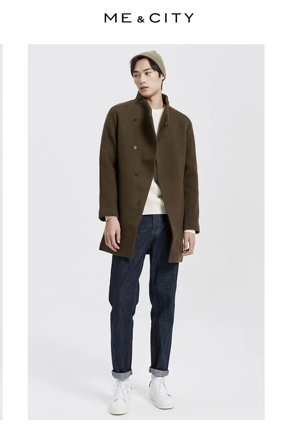 Me& City, Зимняя шерстяная куртка, мужское шерстяное пальто высокого качества, повседневное приталенное винтажное деловое шерстяное пальто, мужской Тренч