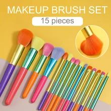 

15Pcs Makeup Brush Kit Full Face Make Up Brush Set Soft for Eyeshadow Blush Contour Women's Cosmetics Tool Makeup Brushes