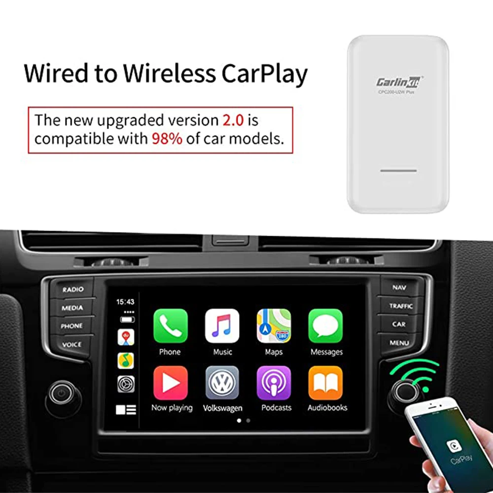 Carlinkit Apple CarPlay Wireless Carplay Activator for Car Auto Connect Wireless Adapte Carplay Auto