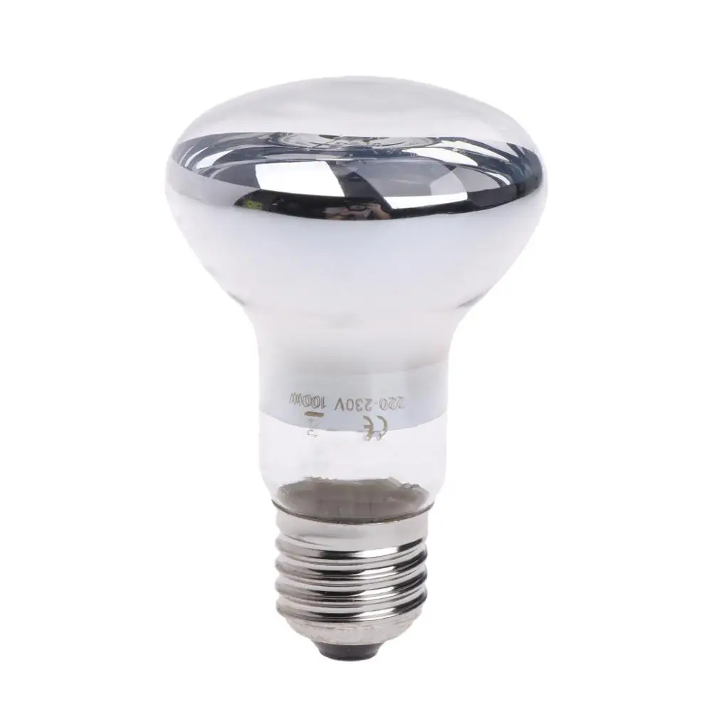 Transparent-100W Рептилия амфибия тепловая лампа 220-240 В 25W50W75W100W инфракрасный излучаемый ночник RXJB - Цвет: Transparent-100W