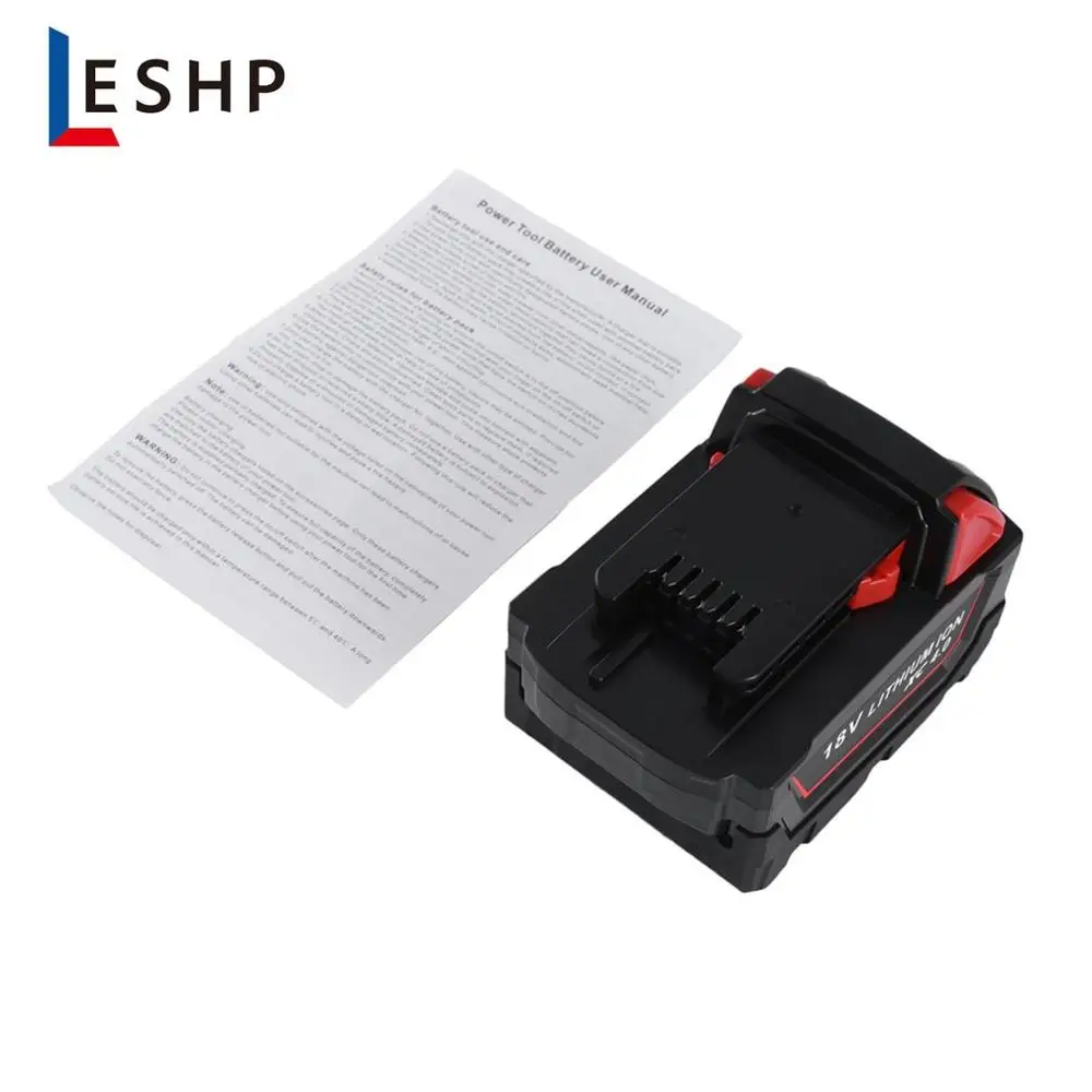

Plastic Power Tool Lithium Ion Battery 18V 4.0ah 4000mah 72WH Replacement for Milwaukee M18 Electric Drill Hammer Saw