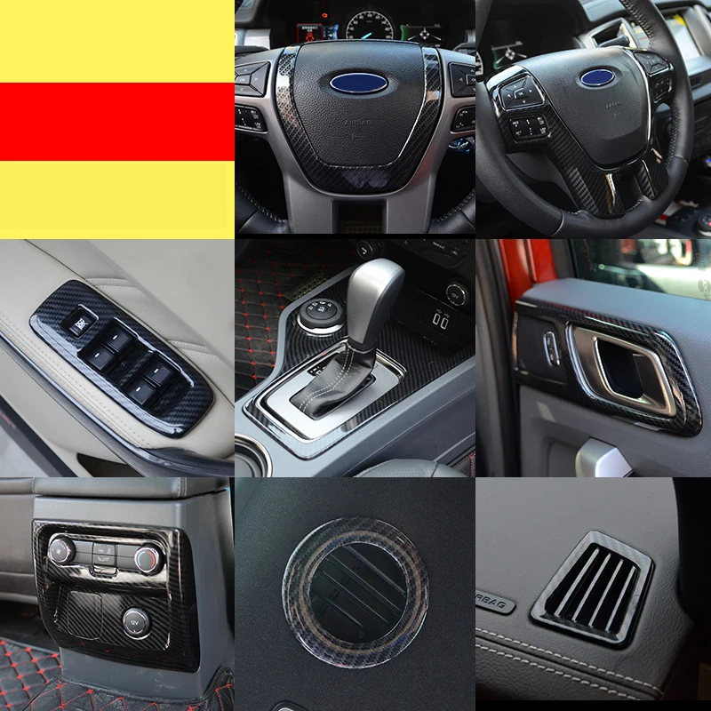 Для Ford Everest 2016 2018 карбоновая коробка передач переключения декоративная рамка