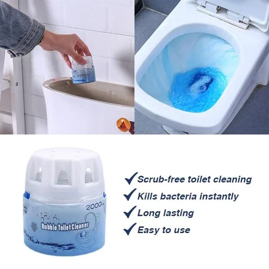 Один полный пузырь средства для чистки туалетов вспенивания очистители Autoile автоматический очиститель для туалета Magic флеш бутилированной помощник с голубыми пузырьками удивительная