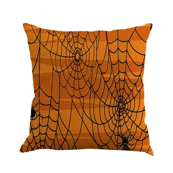 

Halloween Night Pumpkin-Printed Cotton Linen Throw Pillow Case Novel Festival Gift Drop Shipping