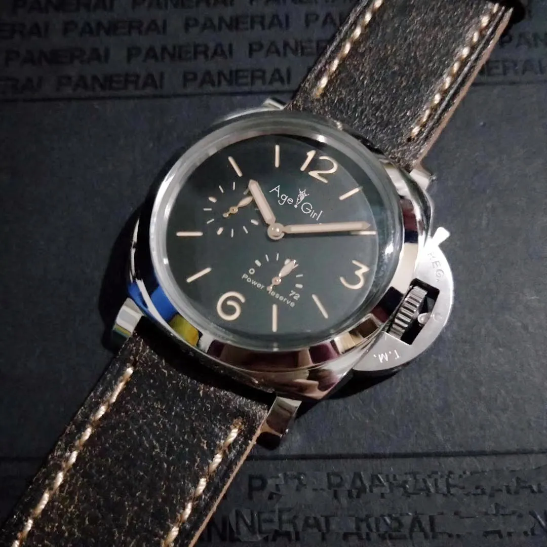 

Famous Brand New Men Automatic Mechanical Sapphire Stainless Steel Cow Leather 1950 3 Days Power Reserve Watch Luminous 47mm