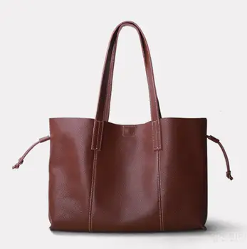 

New 2019 handbag for girls shoulder bag for girls big bag simple leather bag for girls soft leather large capacity tote bag