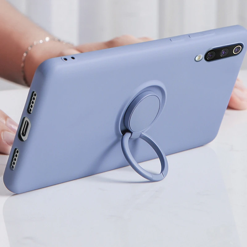 Противоударный силиконовый чехол с металлическим кольцом для Xiaomi mi 9 SE mi 9, подставка с держателем, силиконовая задняя крышка на Xiaomi mi 9 SE, чехол s xio mi 9