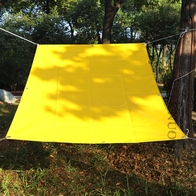 Vastagság 0,45 Mm Sárga Pvc Tarpaulin Esőálló Ruhával Napfényes Napzók Kerti Udvari Teherautó Vízálló Kendő - Image 4