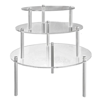

3 Tier Clear Round Cup Cake Stand Acrylic Cupcake Stand Supplies Display Tower Wedding Birthday Party Decoration