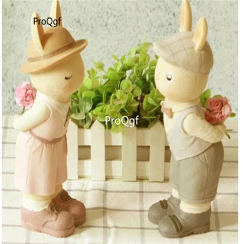 

ProQgf 1Pcs A Set Garden cute fake animal Statue zuangxie