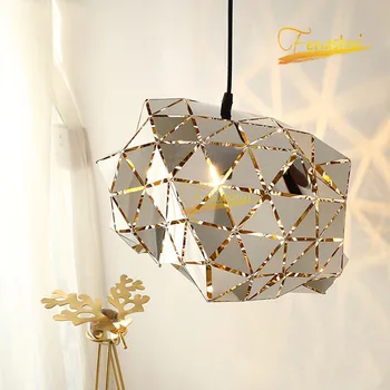 

Nordic Designer LED Stainless Steel Pendant Lamp Lighting Modern Creative Pendant Lights Luxury Hotel Restaurant Hanging Lamp
