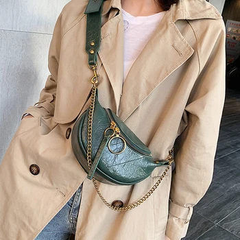 

S.IKRR Solid Color Pu Leather Crossbody Bags For Women 2020 Round Zipper Shoulder Purses Messenger Bag Lady Chain Travel Handbag