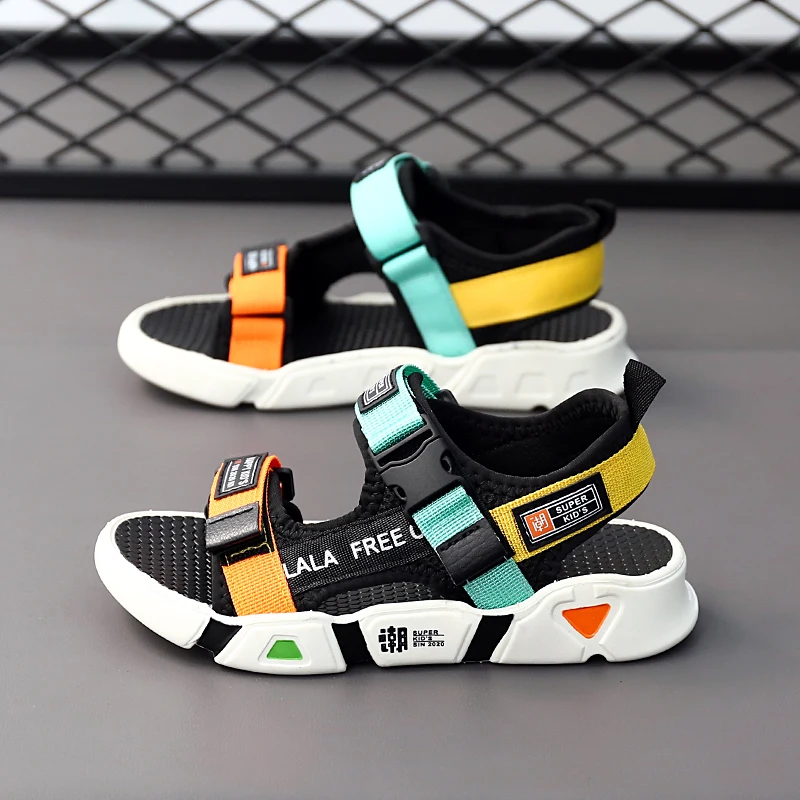 

Kids Sandals Mixed Color Fashion Teen Casual Walking Shoes Non-Slip Summer Children Beach Shoe Toddler Boys Sandalias Light