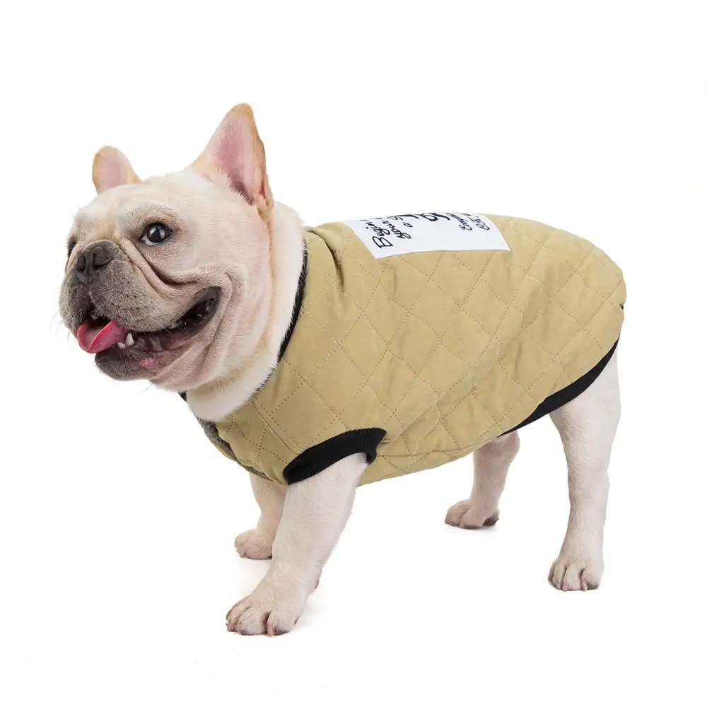 N38 Cute Pet Dog Clothes Winter Coat Jacket Puppy Pug French Bulldog Clothing Poodle Pet Costume Winter Dog Vest Outfit