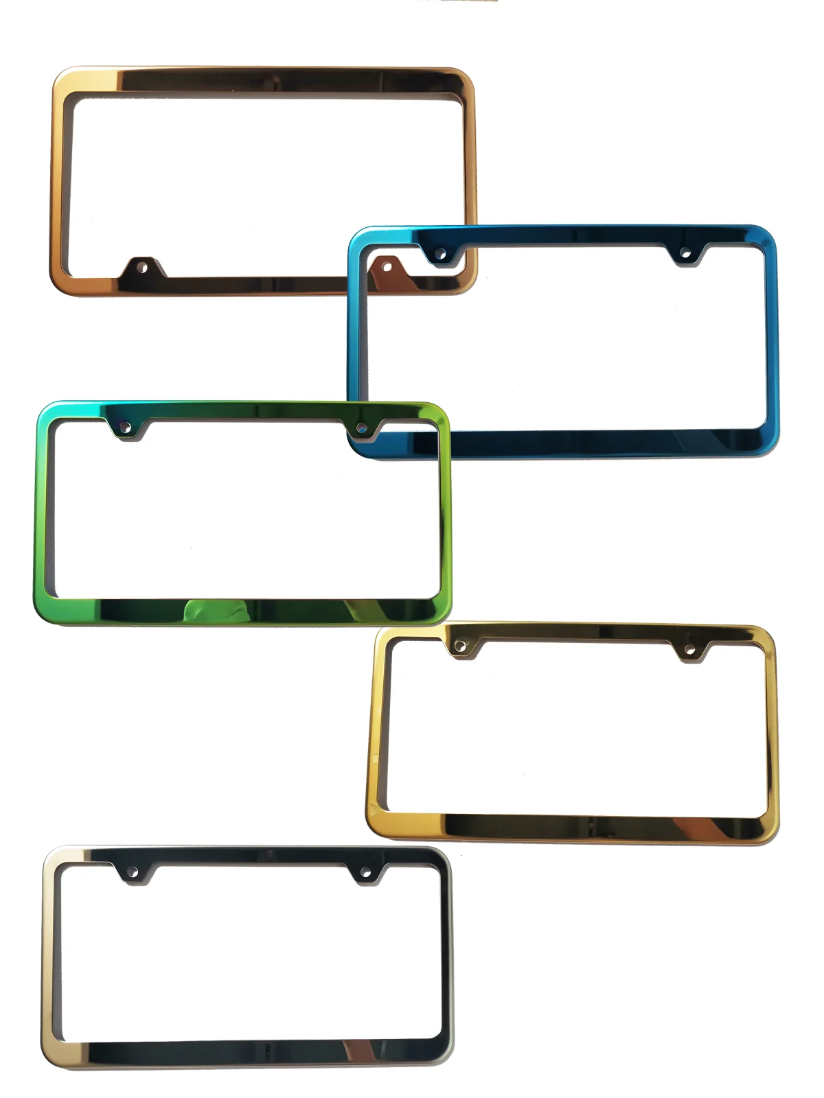 Stainless steel car license plate frame color anti corrosion anti rust
