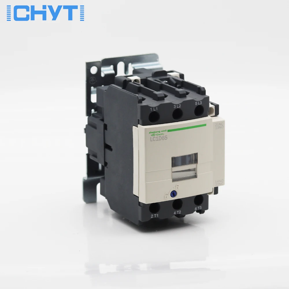 

CJX2-6511 LC1D65 AC Contactor 65A 3 Phase 3-Pole 380V 220V 50/60Hz Din Rail Mounted 3P 1NO+1NC Normal Open Normal Close