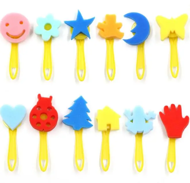 12pcs style 2 12 шт./партия, Детские Игрушки для раннего обучения, мини-художественные игрушки для рисования, контейнер для мытья кистей, ручка для рукоделия, набор инструментов для рисования, подарок DIY - Цвет: 12pcs style 2